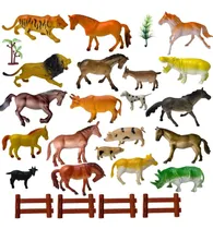 Comprar Kit Animais Miniatura Brinquedo Fazenda Animais Cavalo Vaca