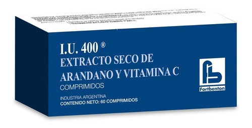 I. U. 400 Extracto Seco De Arandano Y Vitamina C 60 Comp Sabor S/sabor