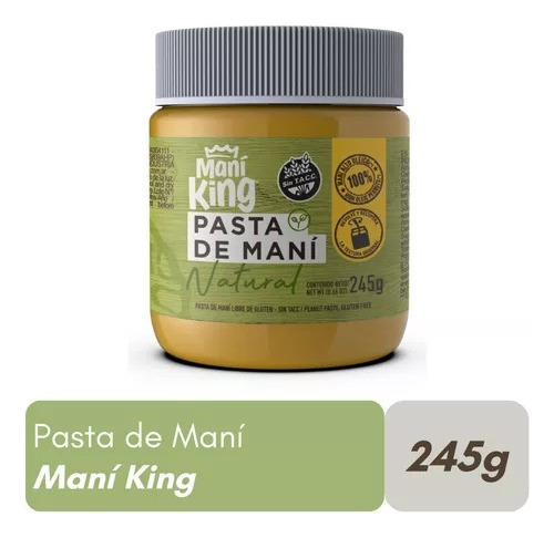 Pasta De Mani Natural 245 Gr. Mani King. Onlynatural