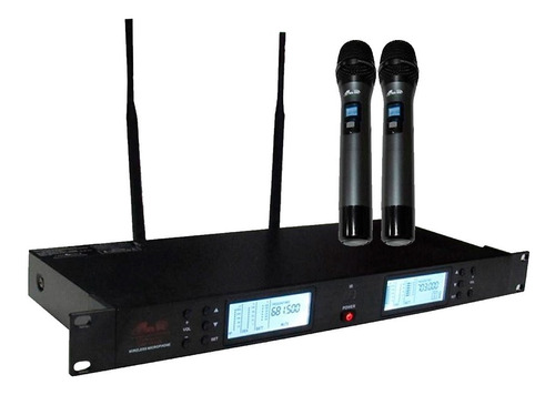 Microfono Doble Gbr Uhf 1410 Mano Frecuencias Variables Mjs