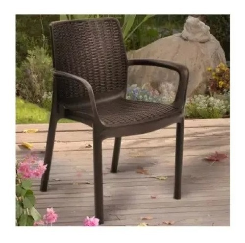 Silla Tipo Rattan Jardín Terraza Exterior