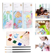 Comprar Kit De Libros De Pintura Acuarela Con Pintura Y Pincel Niños