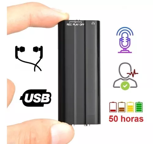 Mini grabadora activada por Voz SlimREC, Microfono Espia– GDLCamaras