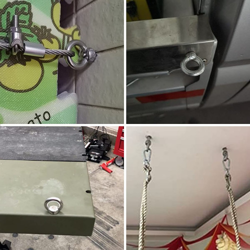 Tornillo De Ojo De Elevación M6 Acero Inoxidable Con Tuercas