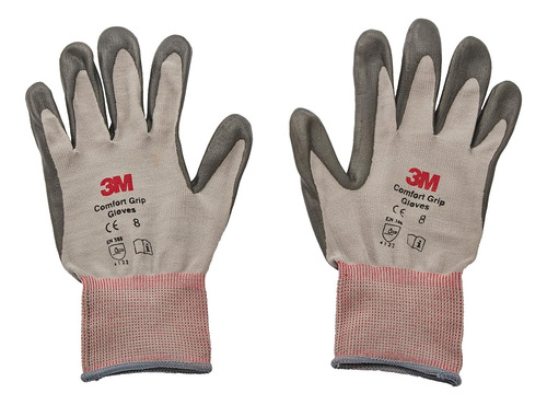 Cgm-gu Guantes De Agarre Confortable - Uso General, M, Gris,