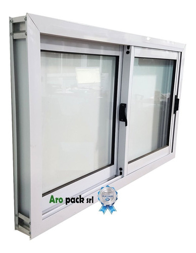 Ventana Aluminio Vidrio 4mm Blanco Fabrica 120x60