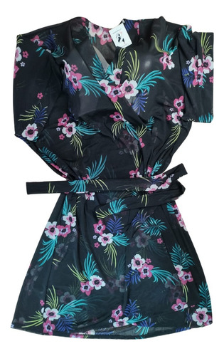 Bata Julia De Gasa Talle Grande Kimono Plus Size Comodo
