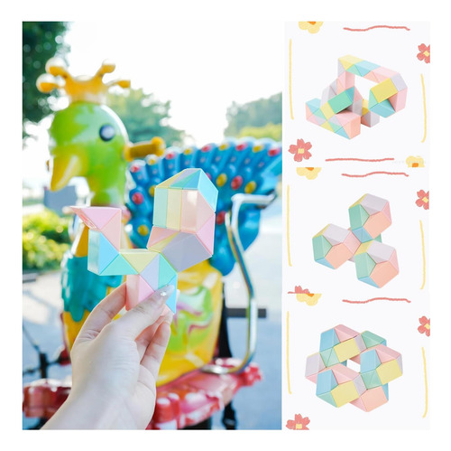 Juguete De Rompecabezas Magic Snake Cube Twist, 48 Segmentos