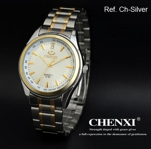 Relógio Masculino Chenxi Puseira Aço Inox Prova De Água 30m