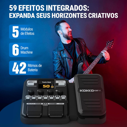 Ruiyue Guitar Multi-effects Processor Com Pedal De
