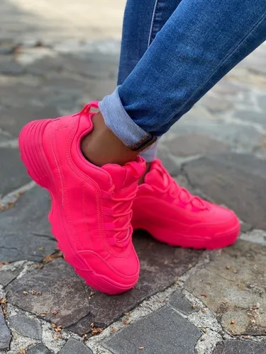 Tenis Sneakers Casual Para Dama Hanna Mx Sneaky Fucsia