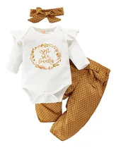 Comprar Conjunto De Mamelucos Estampado Verano Pantalón De Bebé Niña