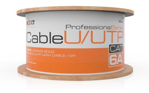 Cable De Red Utp Cat6a Nexxt 4 Pares 23 Awg 305 Metros Gris