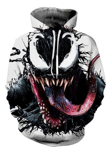 Venom: Deadly Guardians Chamarra Casual Sudadera Con Capucha