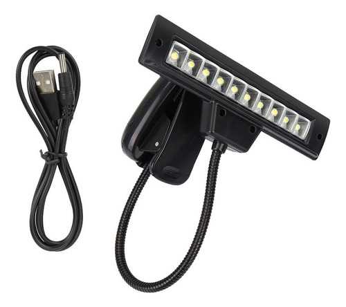 Soporte De Música Clip Luz Led Lámpara De Lectura Usb Aaa