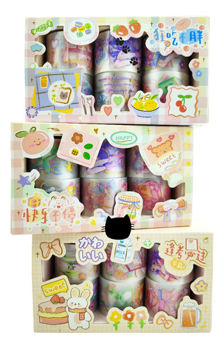 18 Cintas Adhesivas Decoradas Mundo Kawaii Washi Tape :)