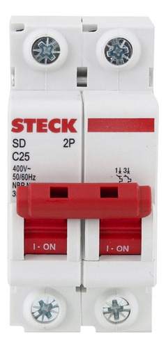 Disjuntor Bipolar Duplo Steck 25a