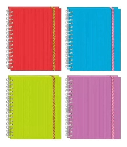 Cuaderno Printaform Forma Francesa 100h Pasta Dura 4 Pzas