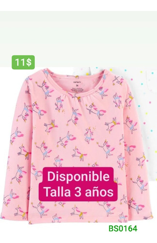 Sueter Rosado Talla 3 Años Bs0164