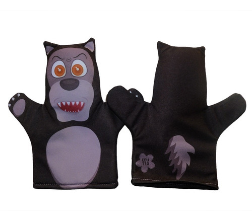 Titeres Set X4 Modelos Caperucita Chanchitos Animales Edu