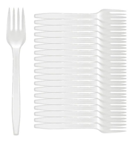 Pack 100 Tenedores Desechables Blanco, 100 Tenedor Plástico 