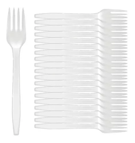 100 Tenedores Desechables Tenedores De Plástico Blanco - Temu