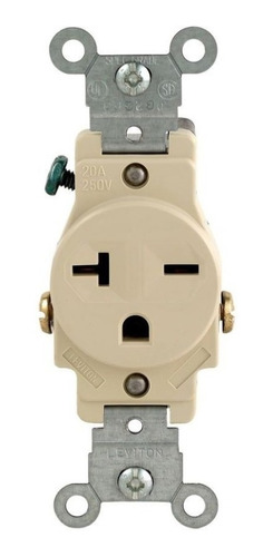 5821-i Leviton Receptaculo 20a 250v Nema 6-20 R 2p 3h Marfil