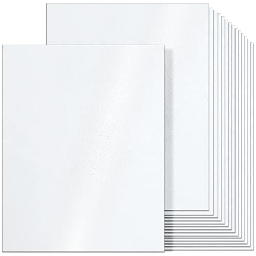 White Shimmer Cardstock 100 Sheets -  8.5  X 11  Heavyw...