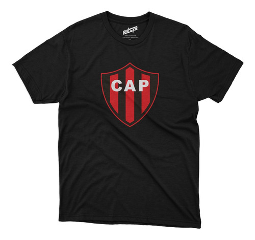 Remera Futbol Patronato De Parana Escudo En El Pecho Negra