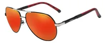 Comprar Anteojos de sol polarizados Kingseven Sol Oculos de Sol Polarizado Cinza e Azul Urbano armazón plata y lente rojo