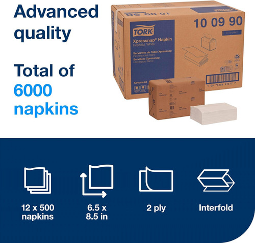 Xpressnap - Servilleta Dispensadora Blanca N4, 2 Capas,...