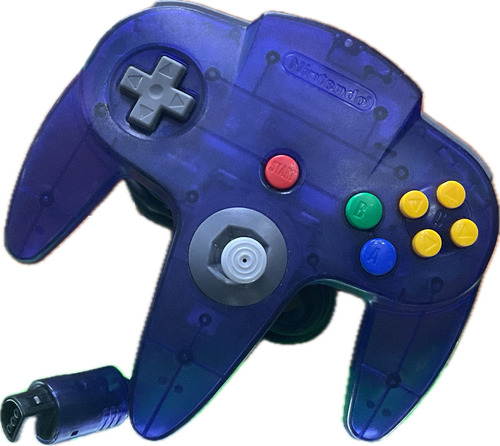 Control Nintendo 64 | Azul Original | Uva Transparente |  (Reacondicionado)