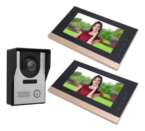 Cámara De Timbre 2 En 1, Sistema De Videoportero Con Cable H