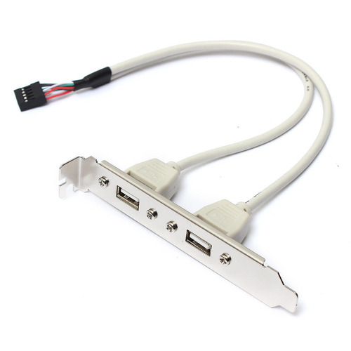 Cabezal De 2port Usb 2.0 Trasero Panel Expansión Soporte Int