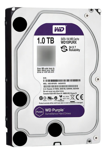 Disco duro interno Western Digital Wd Purple WD10purz de 1 TB