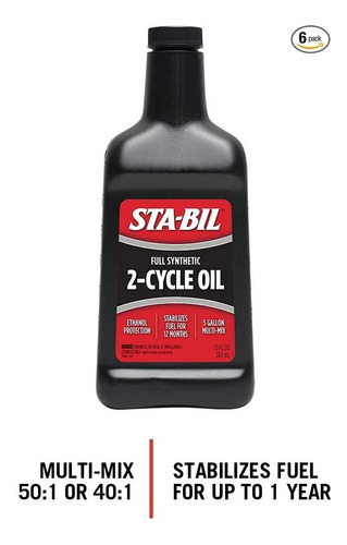 Sta-bil (22404-6pk Full Synthetic 2-cycle Oil - With Fuel St