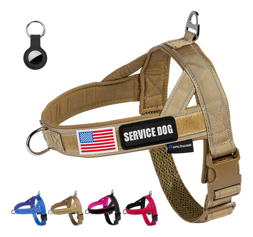 Arnés Para Perro Sin Tirones Con Funda Para Airtag Y Dos Par