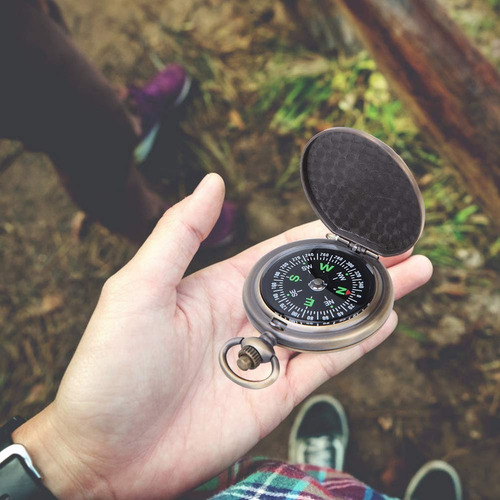 Brújula Portátil De Reloj De Bolsillo, Brújula De Dirección