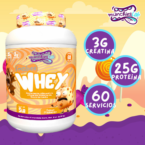 Proteína Hidrolizada Whey Munchies Lab 25g 2.2kg 60 Servs