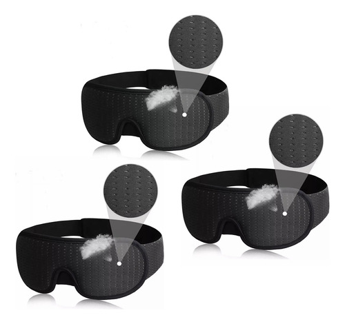 3×antifaz 3d Mascara Para Ojos Dormir Adjustable Respirable
