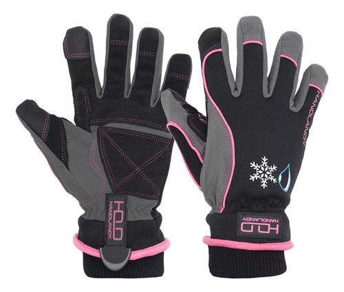 Guantes Moto Handlandy Termicos Impermeables Thinsulate Rosa Talle S