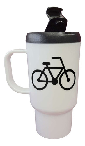 Jarro Termico Bicicleta Logo Simple Estampado Ruedas