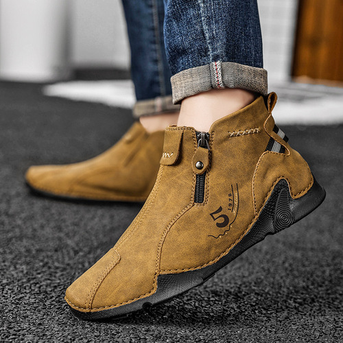 Botas De Senderismo De Cuero Hechas A Mano Para Exteriores A