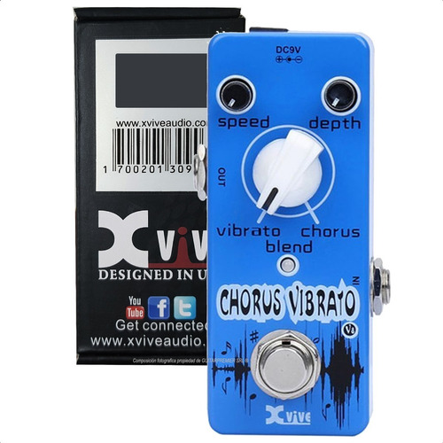 Pedal Efecto Chorus Vibrato Guitarra Y Bajo True Bypass V8