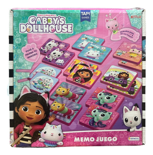 Juego De Memoria Memo - Gaby Dollhouse 48 Fichas Plasticas
