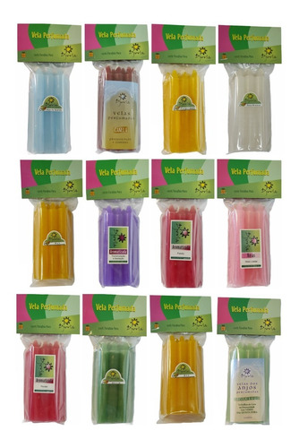 Vela Palito Perfumada Aromas Mistos 12 Pacotes 7 Velas