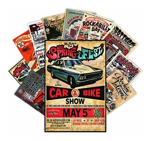 Pósteres Hk Studio Vintage Posters Of Classic Car | Self-adh