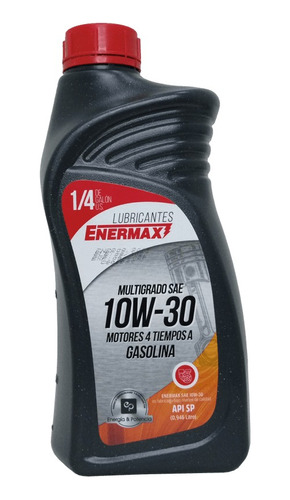 3 Cuartos De Aceite Enermax 10w30 Motor