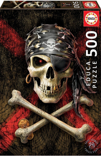 Puzzle Educa X 500 Calavera Pirata Tun Tunishop