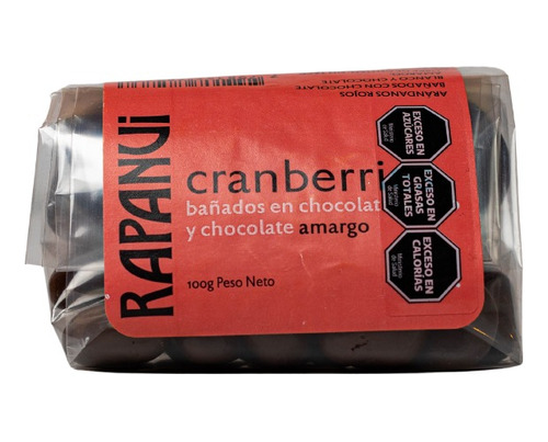 Cranberris Bañados En Chocolate Amargo X100gr Rapanui